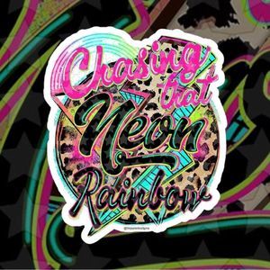 Neon Rainbow Sticker Pack Of 3